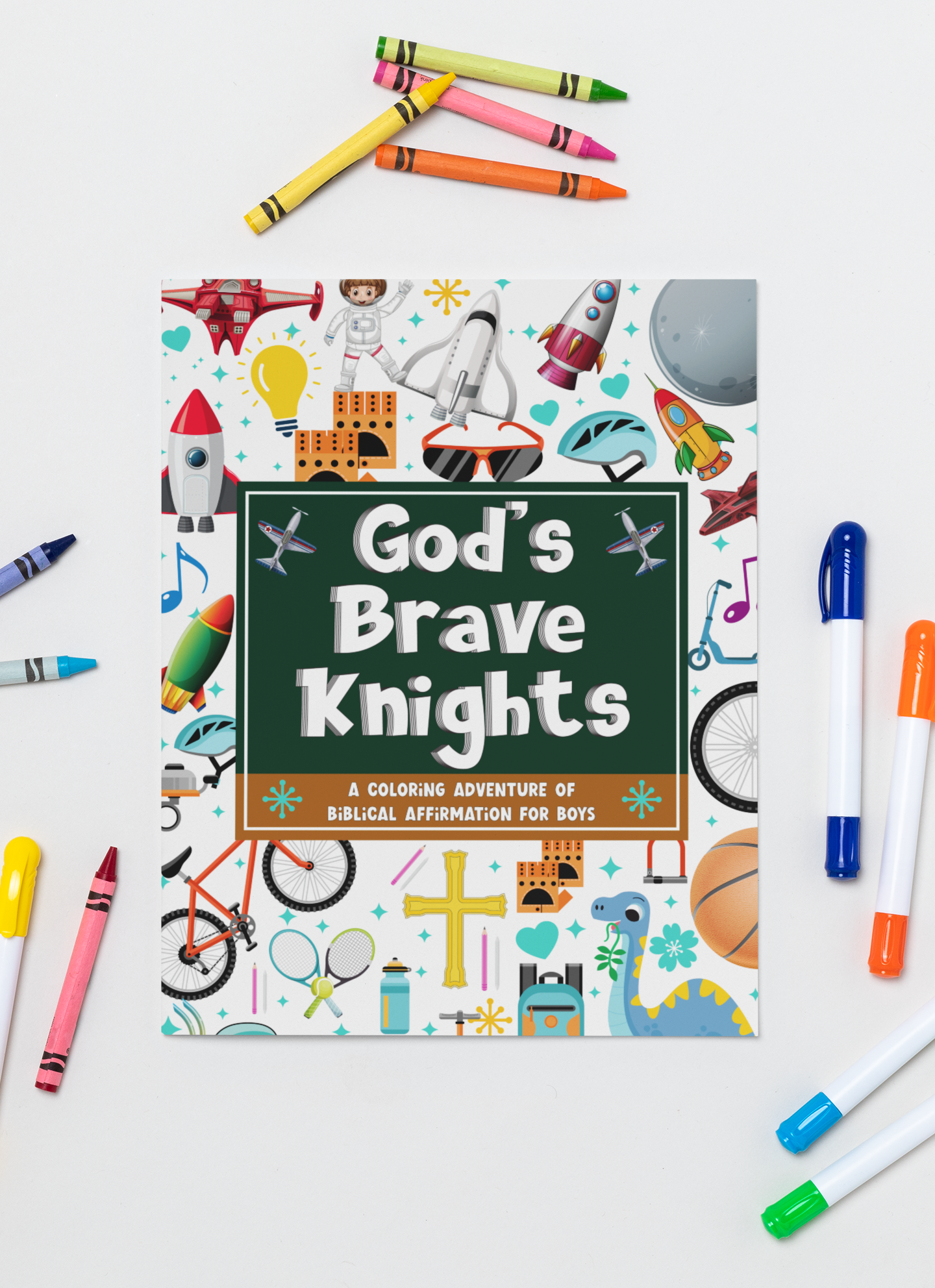 God's Brave Knights Coloring Book- Interactive Memory verse and Biblical Affirmation Books for Boys
